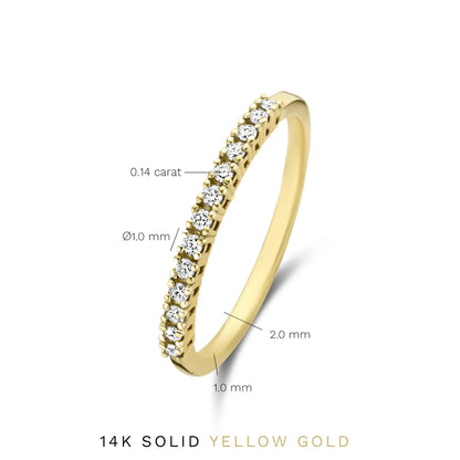 De la Paix Madeline 14 karat gold ring with diamond 0.18 carat