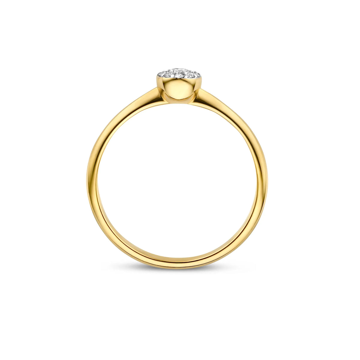 De la Paix Viviane 14 karat gold ring with diamond 0.11 carat