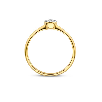 De la Paix Viviane 14 karat gold ring with diamond 0.11 carat