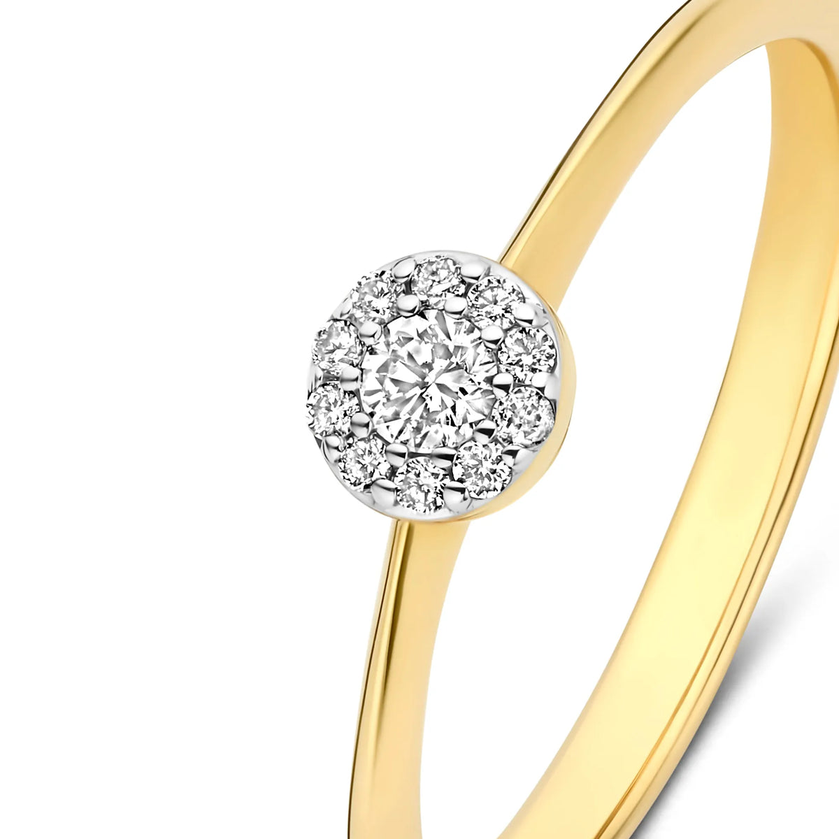 De la Paix Viviane 14 karat gold ring with diamond 0.11 carat