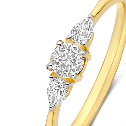 De la Paix Nancy 14 karat gold ring with diamond 0.32 carat