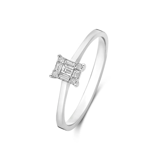 De la Paix Maxime 14 karat whitegold ring with diamond 0.13 carat
