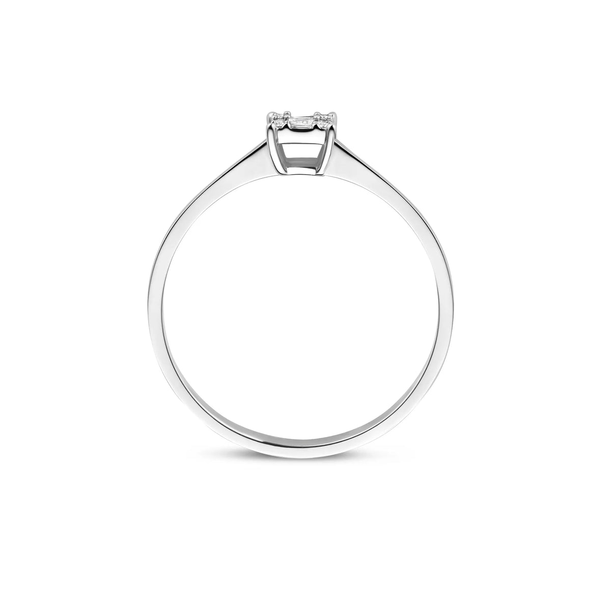 De la Paix Maxime 14 karat whitegold ring with diamond 0.13 carat