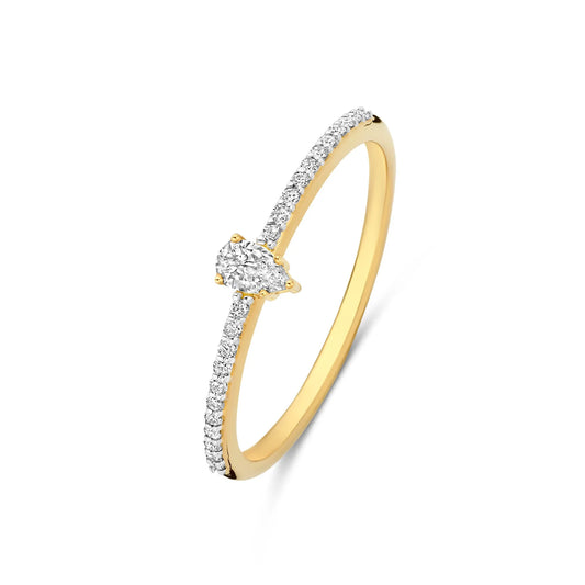 De la Paix Eloise 14 karat gold ring with diamond 0.10 carat