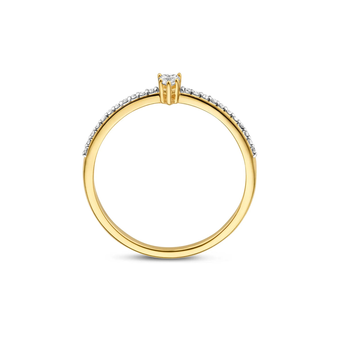 De la Paix Eloise 14 karat gold ring with diamond 0.10 carat