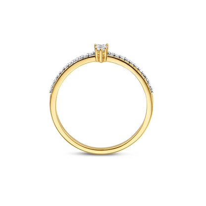 De la Paix Eloise 14 karat gold ring with diamond 0.10 carat