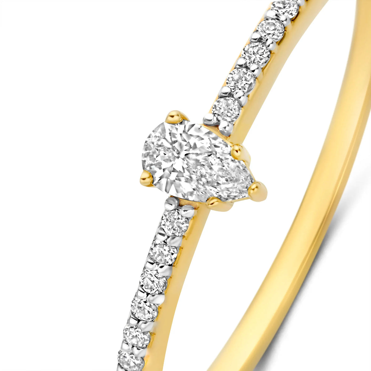 De la Paix Eloise 14 karat gold ring with diamond 0.10 carat