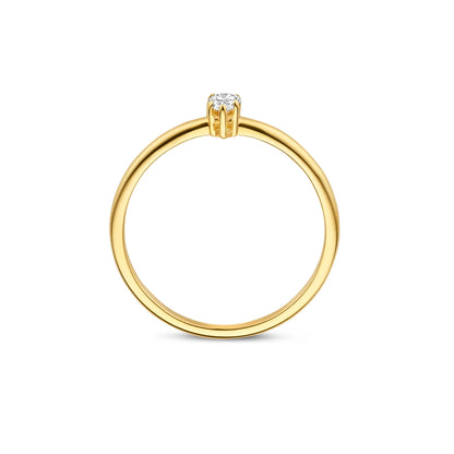 De la Paix Eloise 14 karat gold ring with diamond 0.15 carat