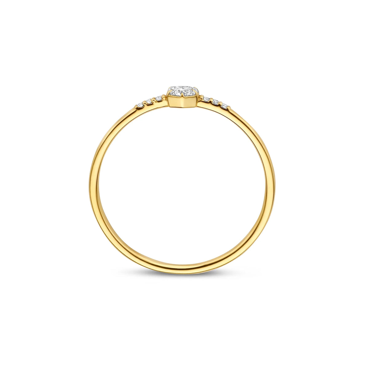 De la Paix Belinda 14 karat gold ring with diamond 0.10 carat