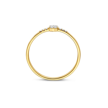 De la Paix Belinda 14 karat gold ring with diamond 0.10 carat