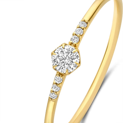 De la Paix Belinda 14 karat gold ring with diamond 0.10 carat