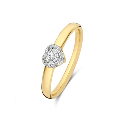 De la Paix Amore 14 karat gold ring with diamond 0.14 carat