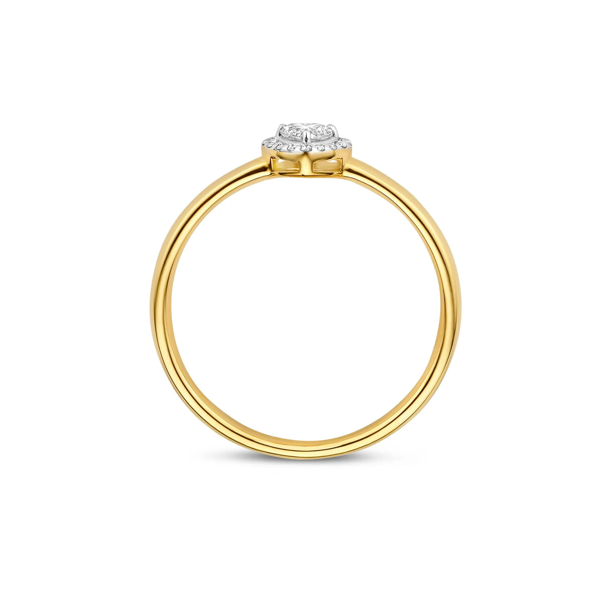 De la Paix Amore 14 karat gold ring with diamond 0.14 carat