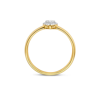 De la Paix Amore 14 karat gold ring with diamond 0.14 carat