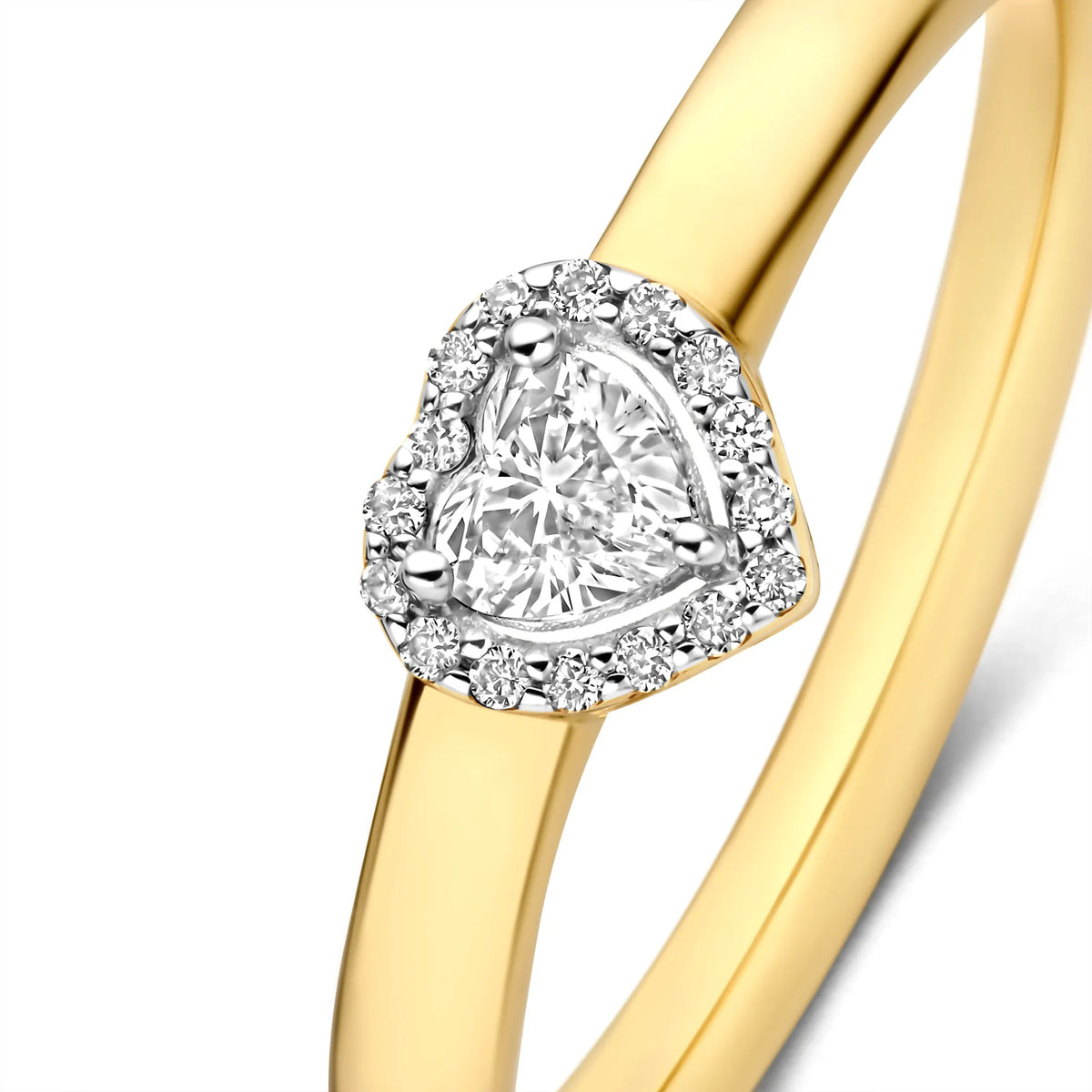 De la Paix Amore 14 karat gold ring with diamond 0.14 carat