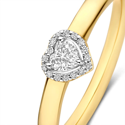 De la Paix Amore 14 karat gold ring with diamond 0.14 carat