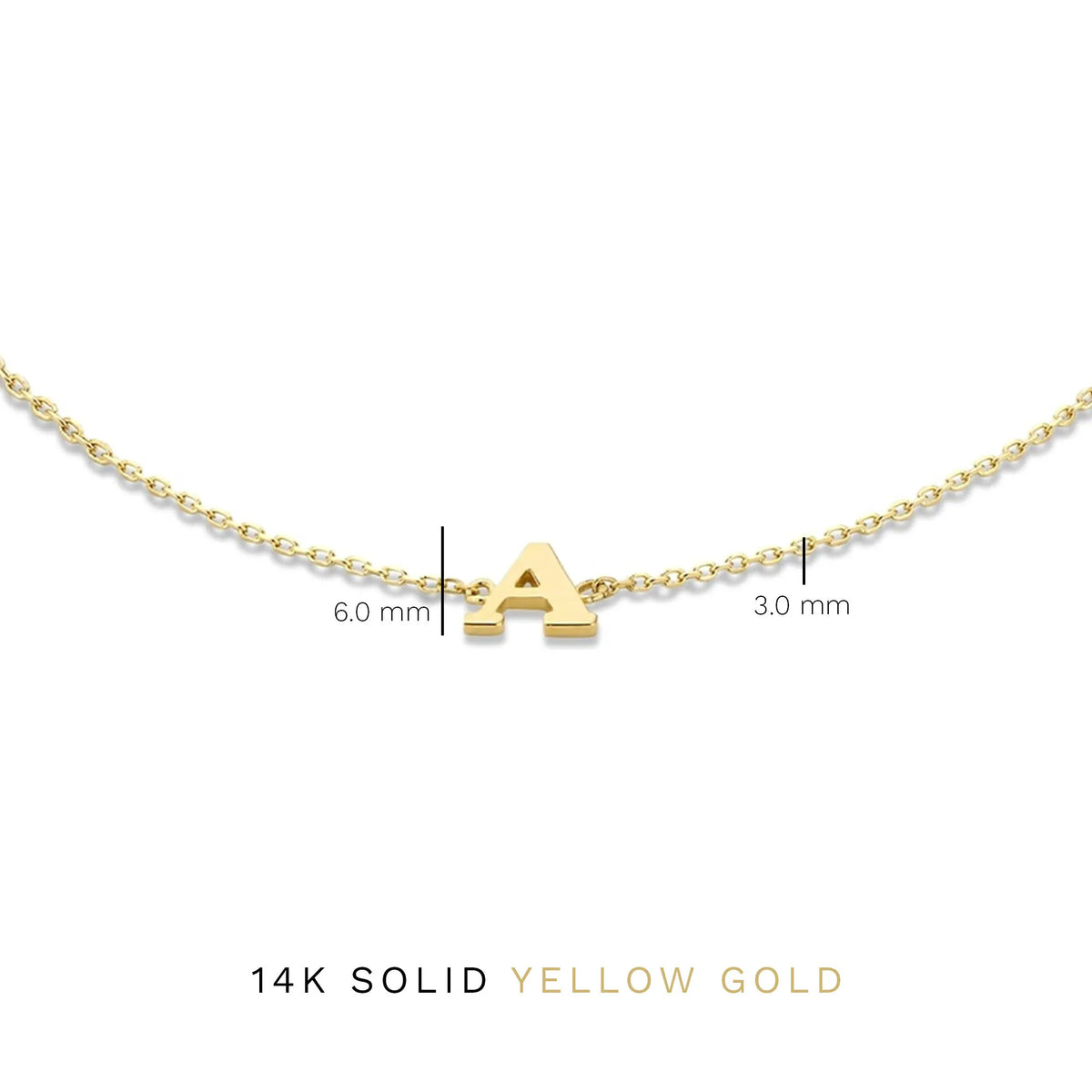 Le Marais Rachel 14 karat gold initial bracelet with letter