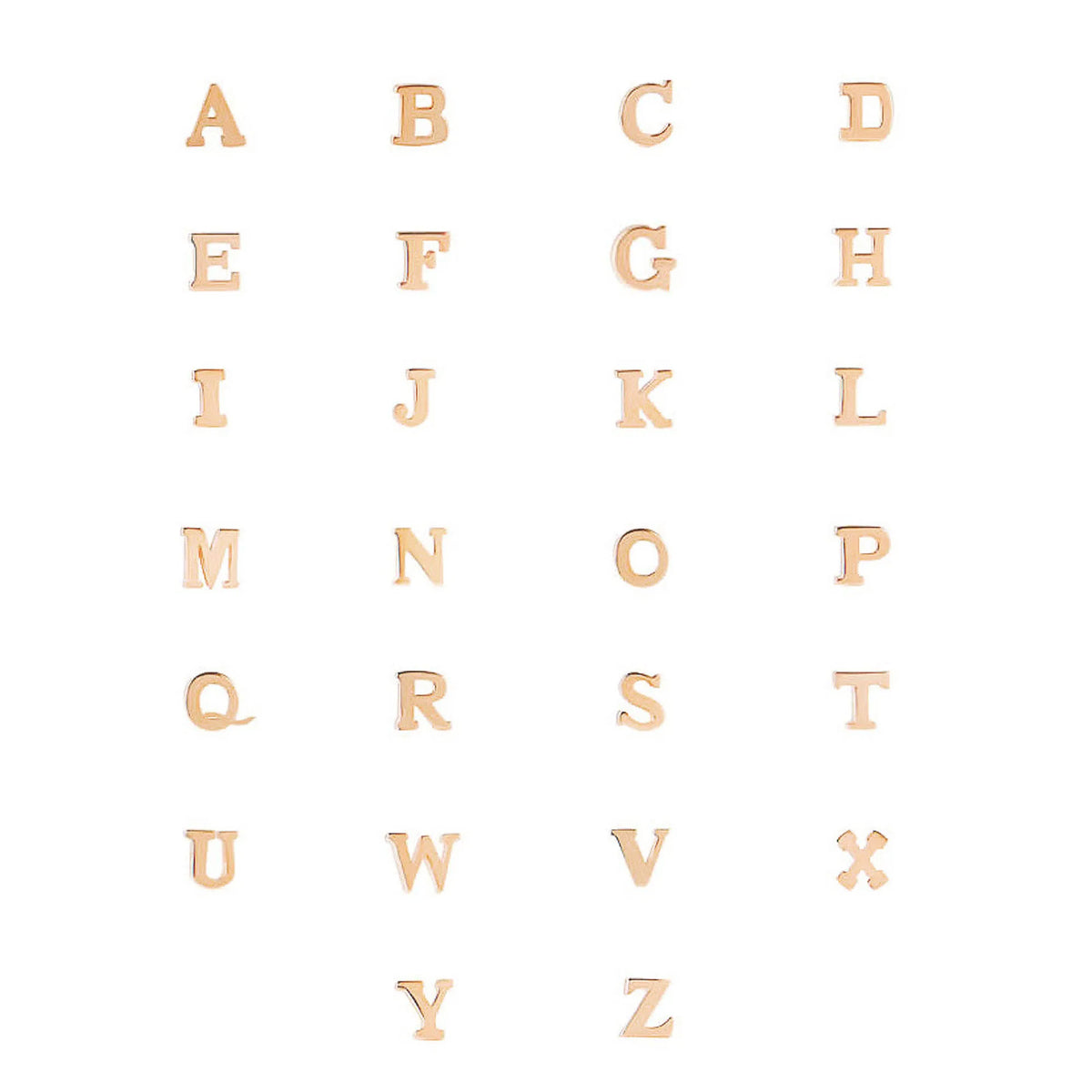 La Concorde Chloé 14 karat rose gold initial collier with letter