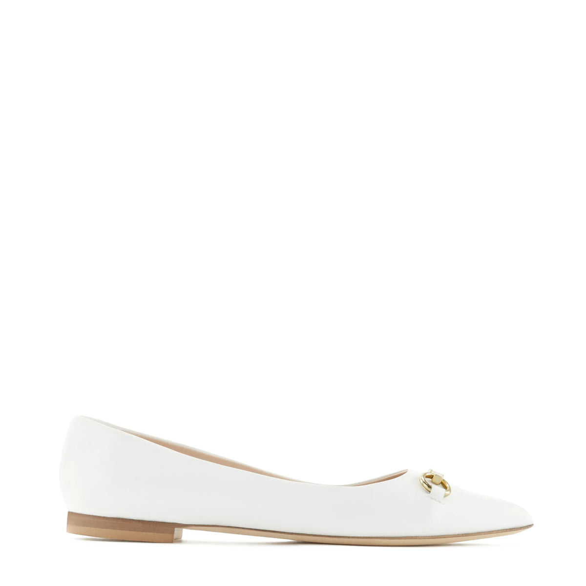 Vendôme Elita white calfskin leather ballerinas