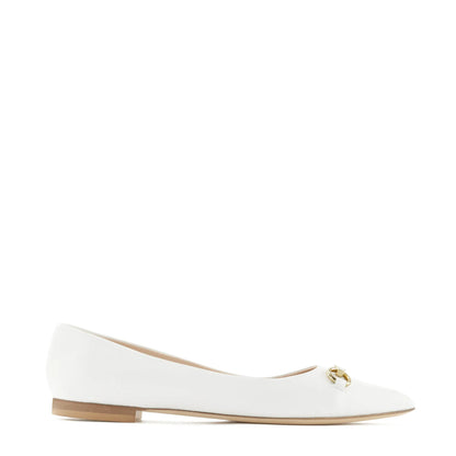 Vendôme Elita white calfskin leather ballerinas