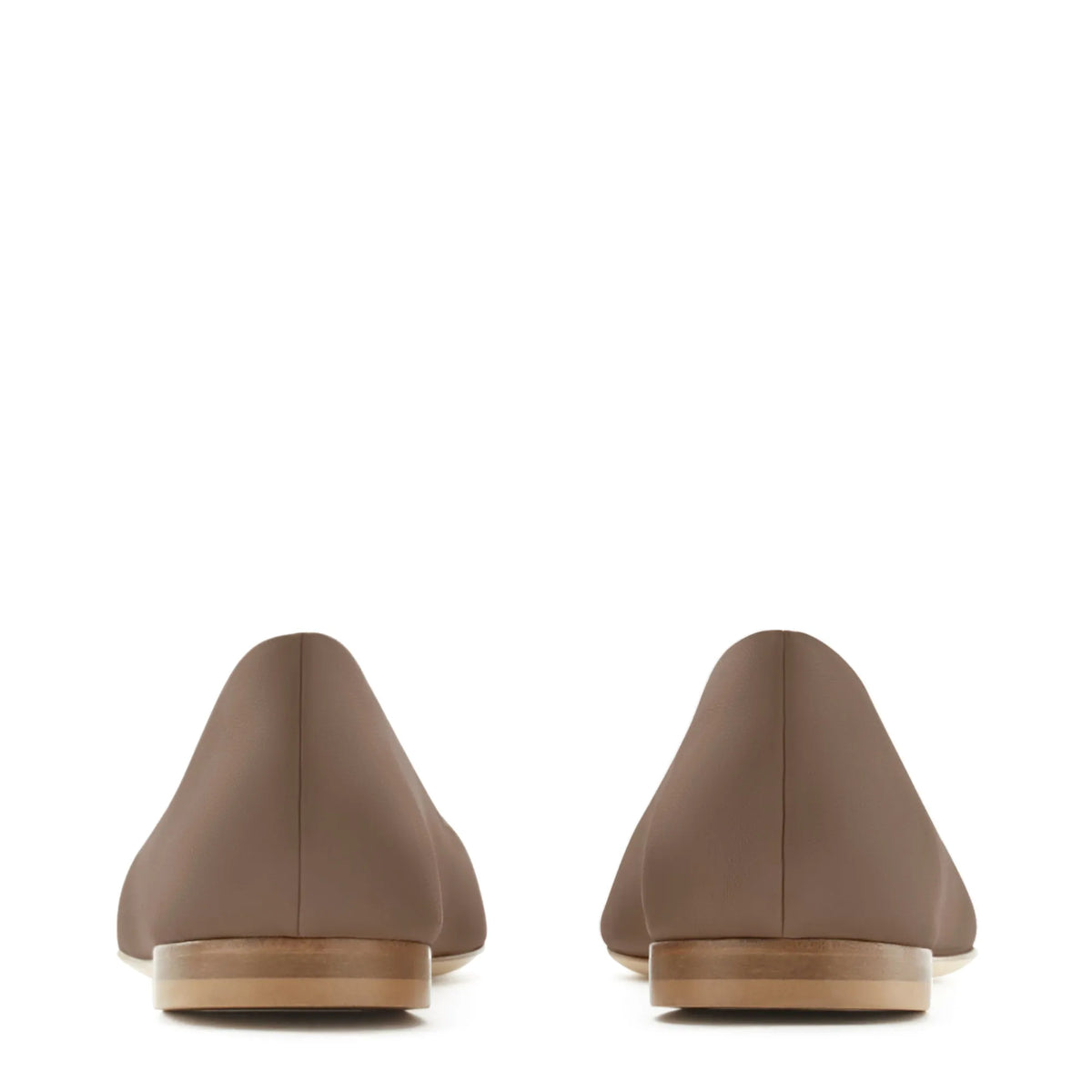 Vendôme Elita taupe calfskin leather ballerinas