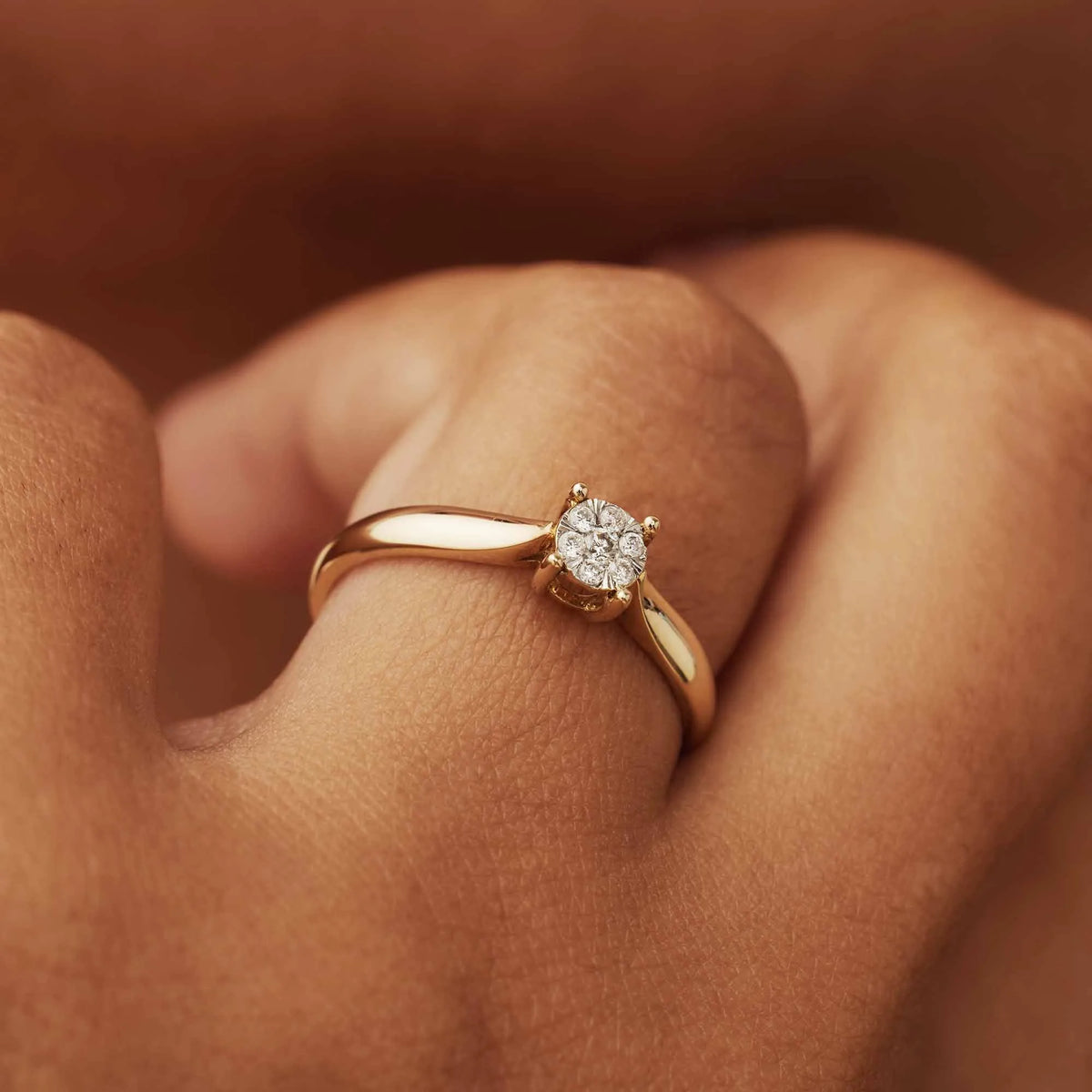 De la Paix Hanaé 14 karat gold ring with diamond 0.08 carat