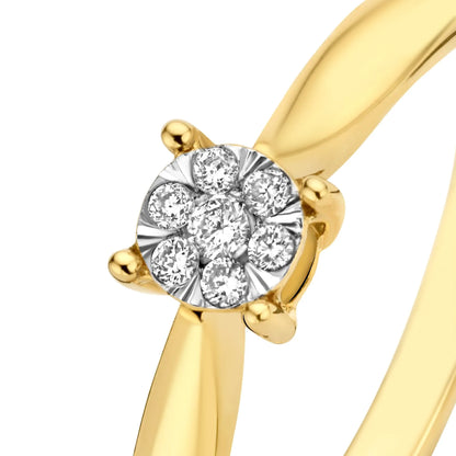 De la Paix Hanaé 14 karat gold ring with diamond 0.08 carat