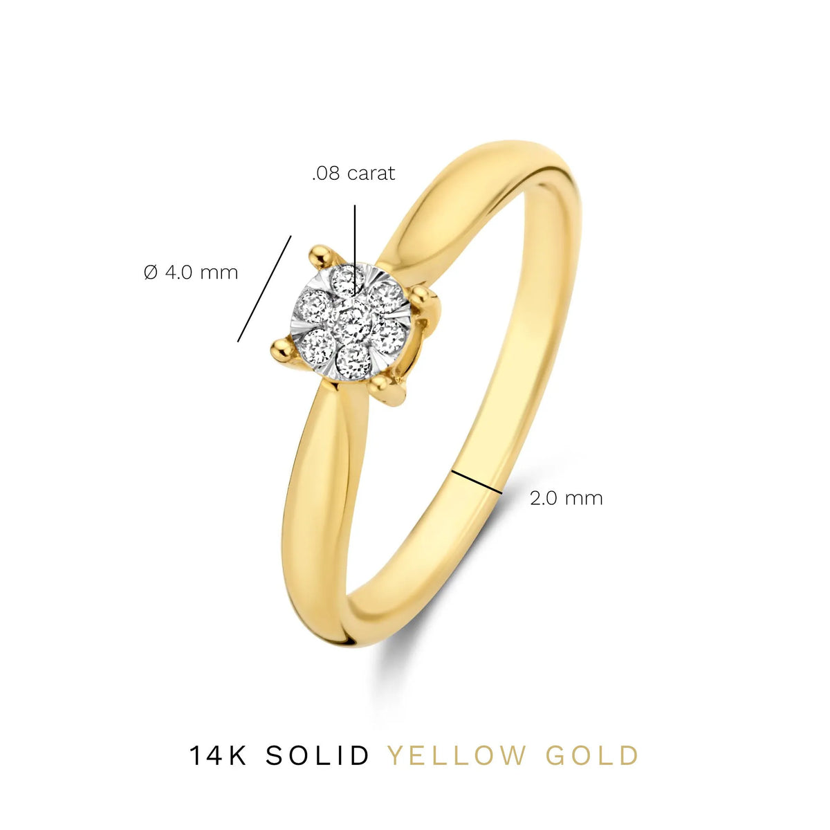 De la Paix Hanaé 14 karat gold ring with diamond 0.08 carat