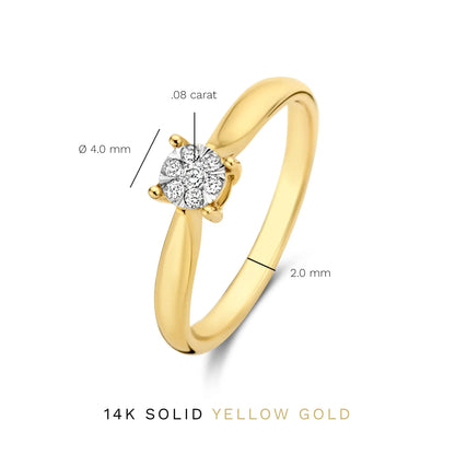 De la Paix Hanaé 14 karat gold ring with diamond 0.08 carat