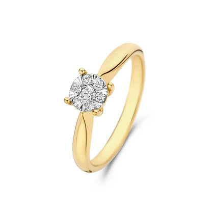 De la Paix Hanaé 14 karat gold ring with diamond 0.14 carat