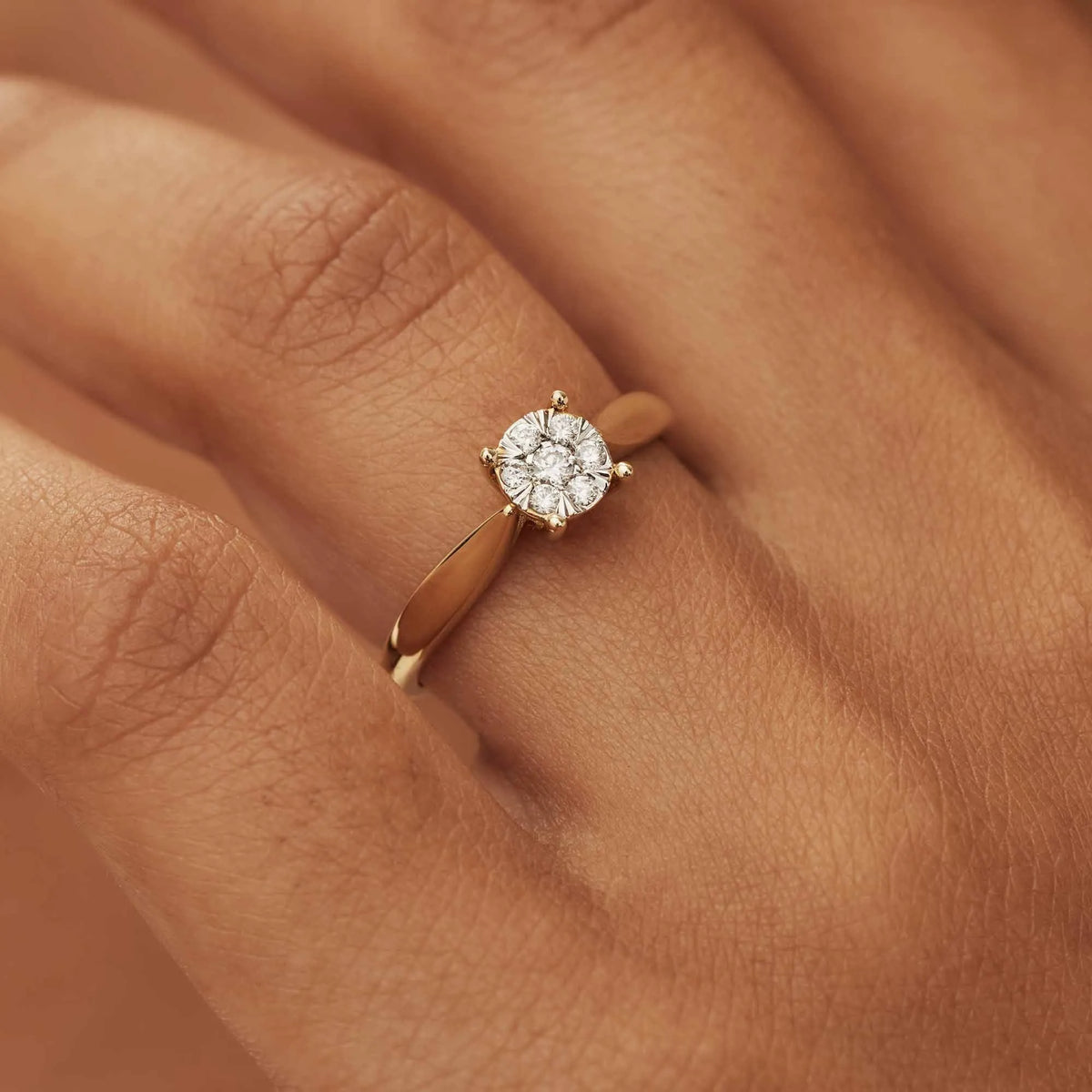 De la Paix Hanaé 14 karat gold ring with diamond 0.14 carat