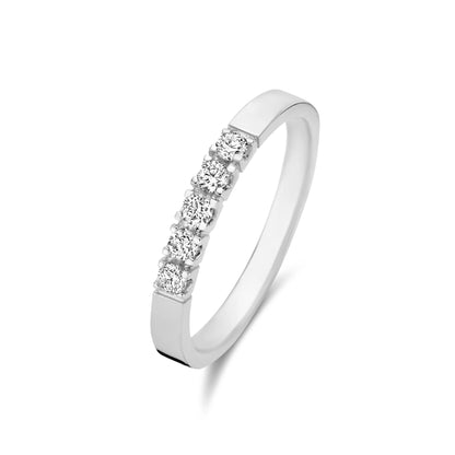 De la Paix Madeline 14 karat white gold ring with diamond 0.20 carat
