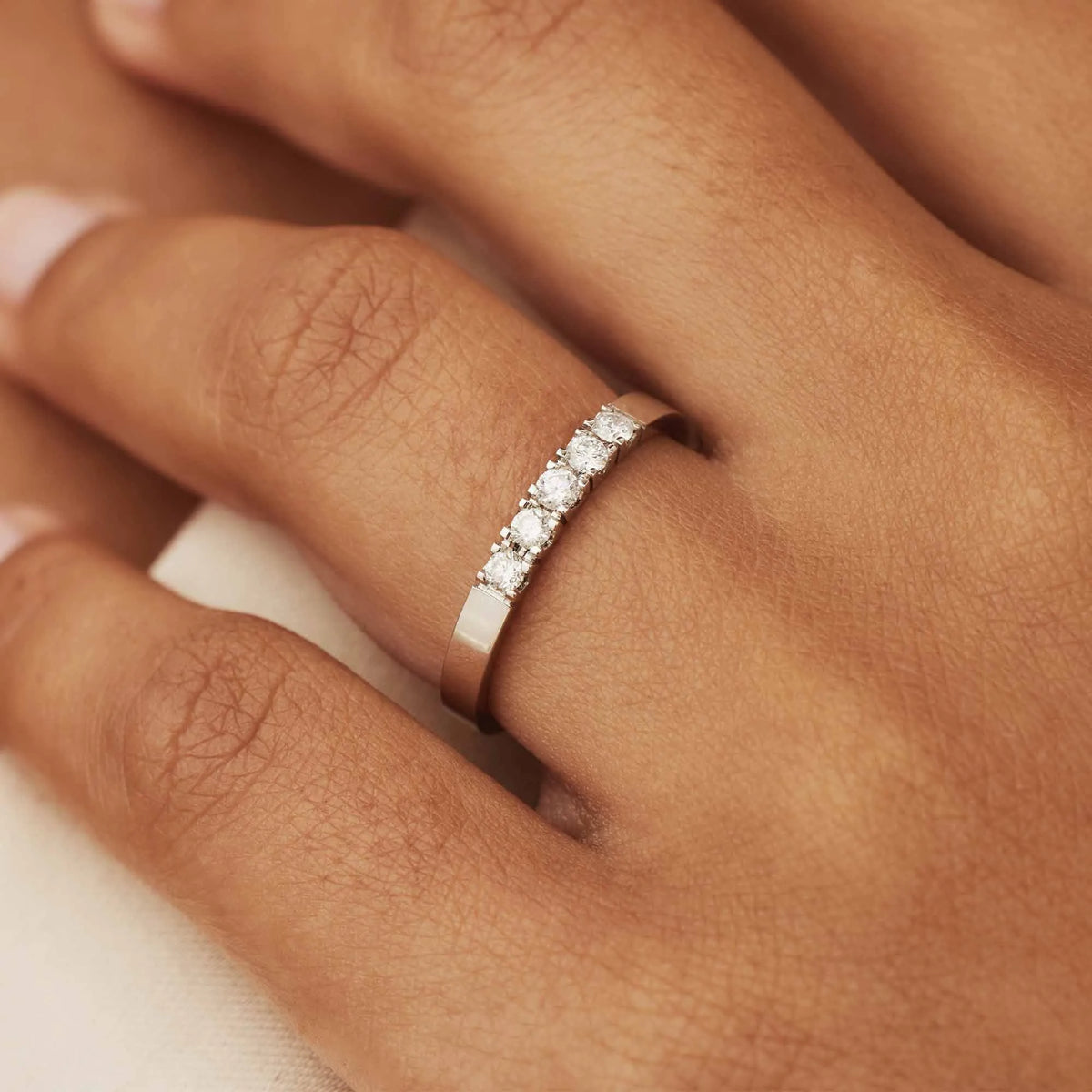 De la Paix Madeline 14 karat white gold ring with diamond 0.20 carat