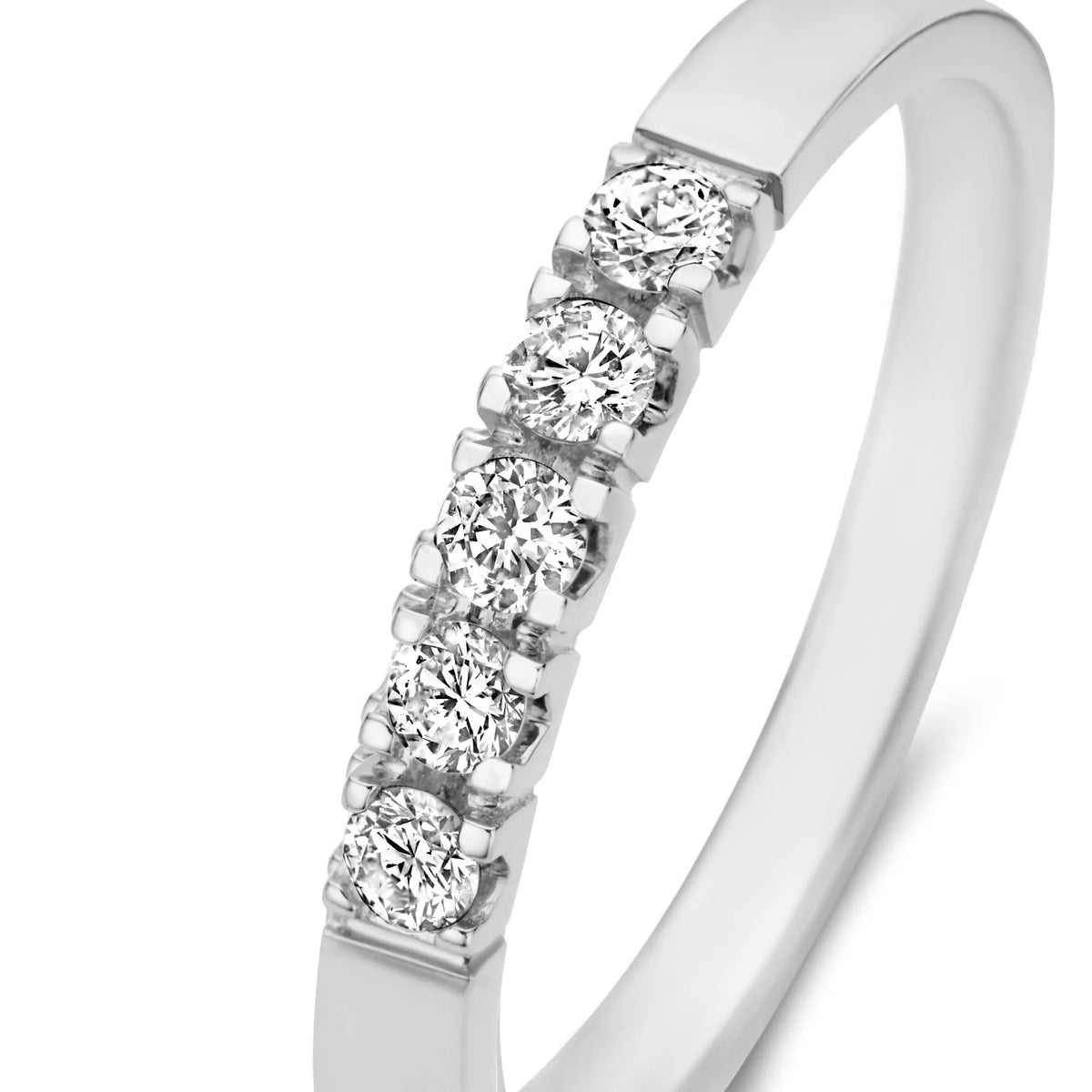 De la Paix Madeline 14 karat white gold ring with diamond 0.20 carat