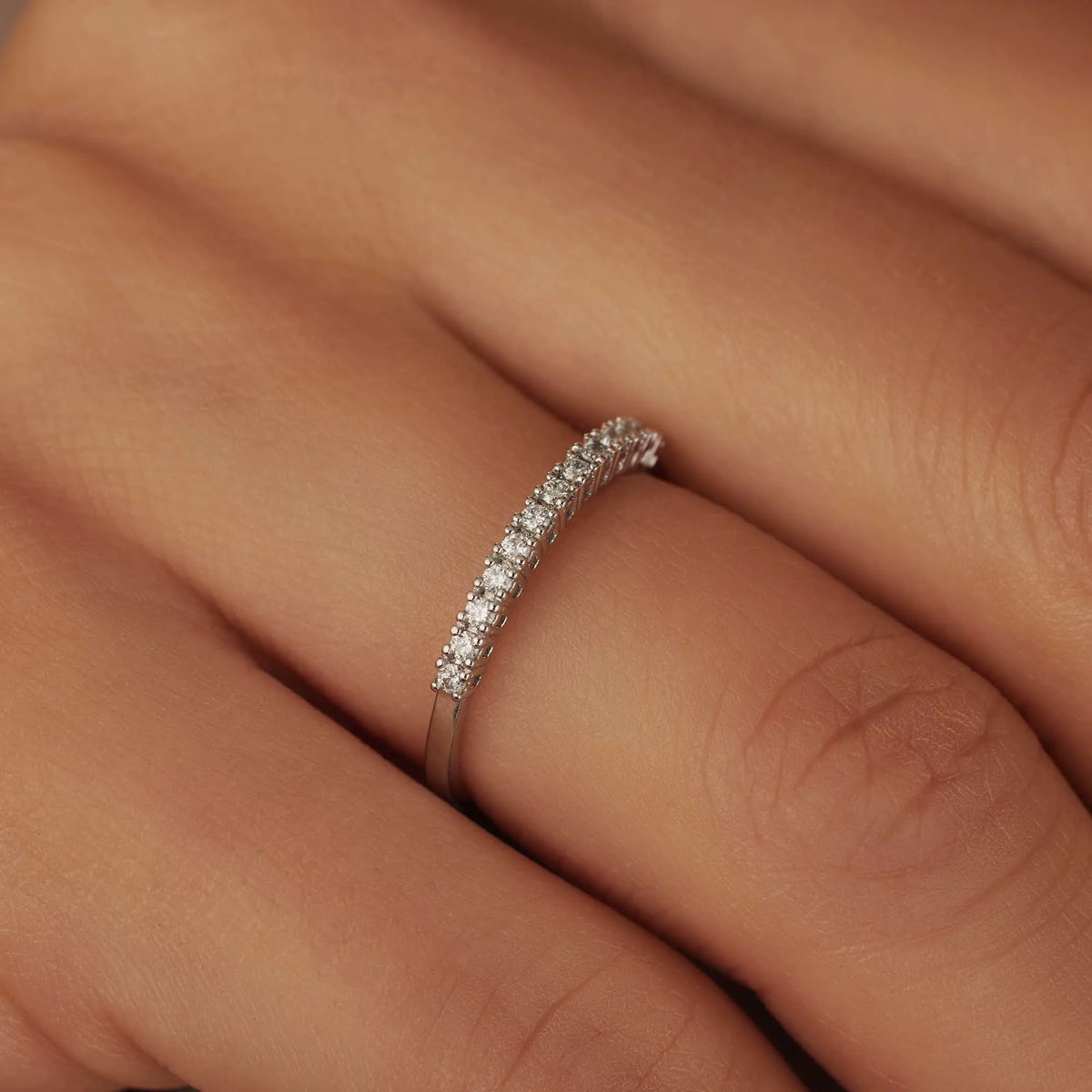 De la Paix Madeline 14 karat white gold ring with diamond 0.14 carat