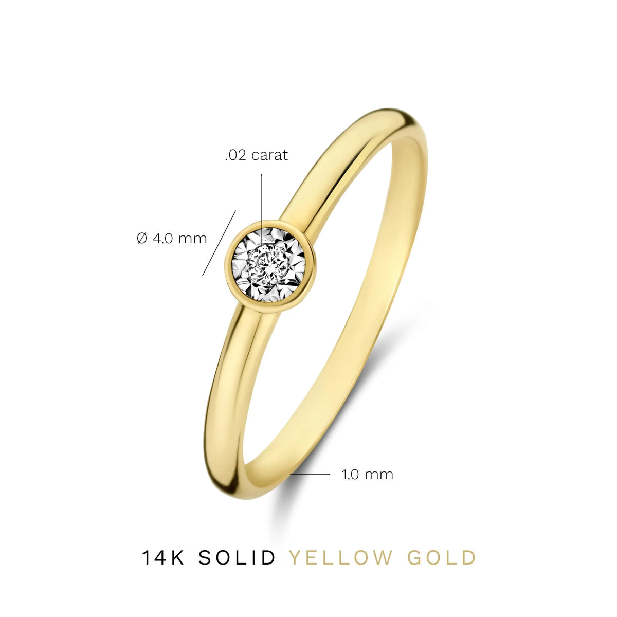 De la Paix Inaya 14 karat gold ring with diamond 0.03 carat